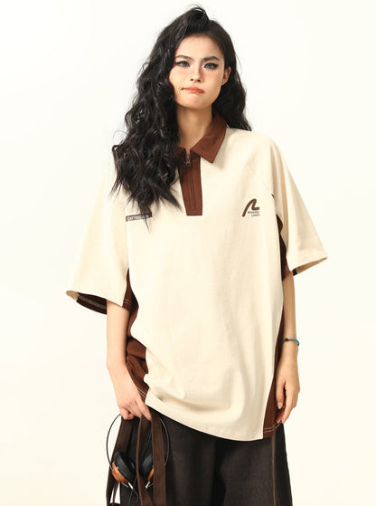 Versatile Contrast Stitch T-Shirt