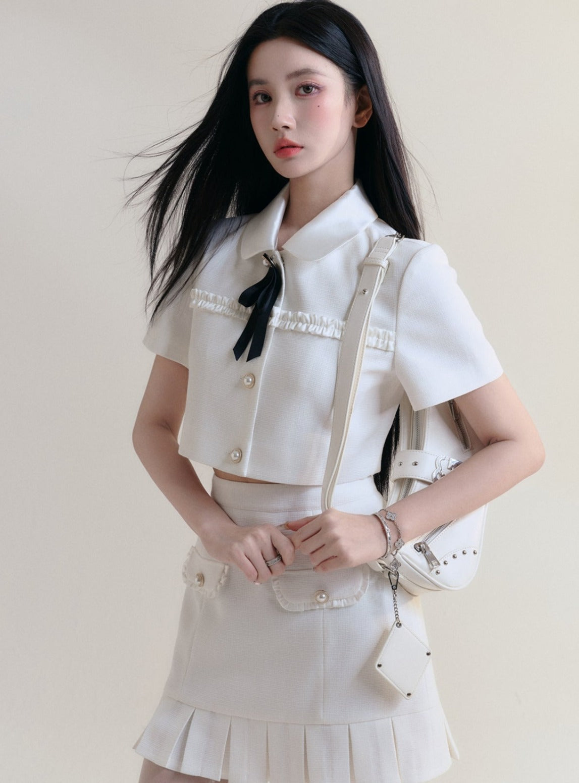 Mina Tie Bow Two-Piece Set-Up