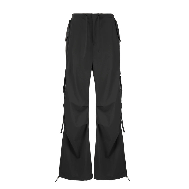 (Zhao Zhaoyi's same style) AYF bow micro pleated quick-drying pants American-style slim loose sports quick-drying pants