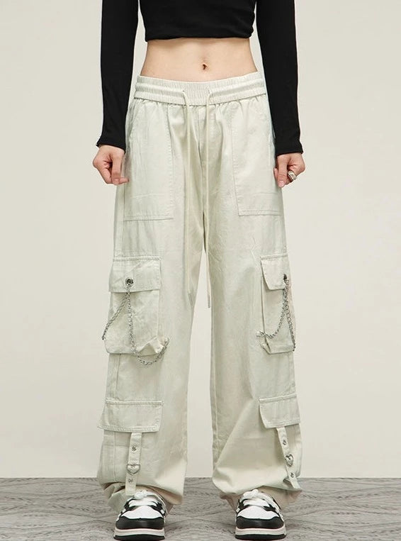 American Retro Straight Loose Track Pants