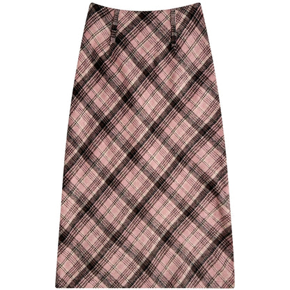 American retro high-waisted midi skirt