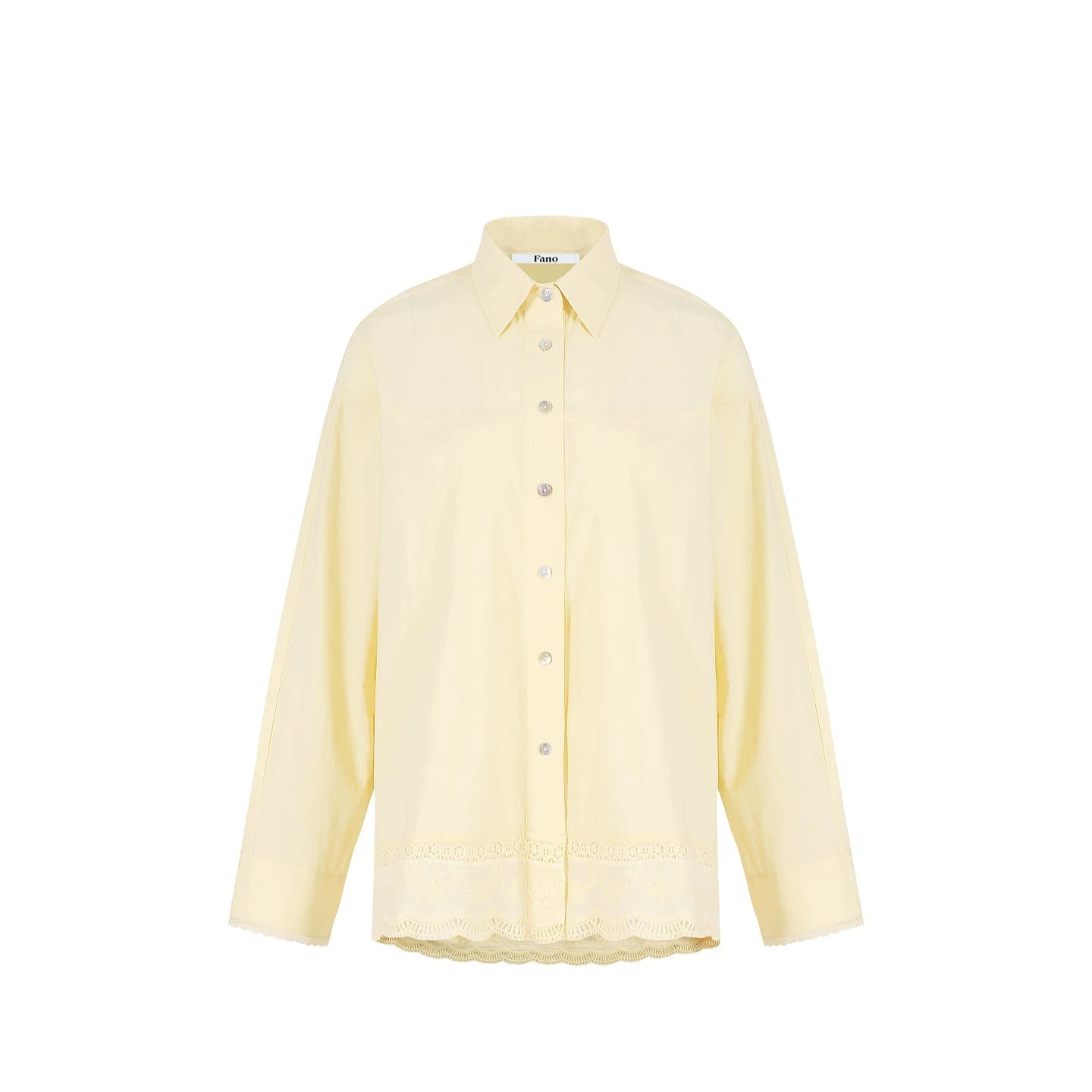 Embroidered Lace Hem Shirt