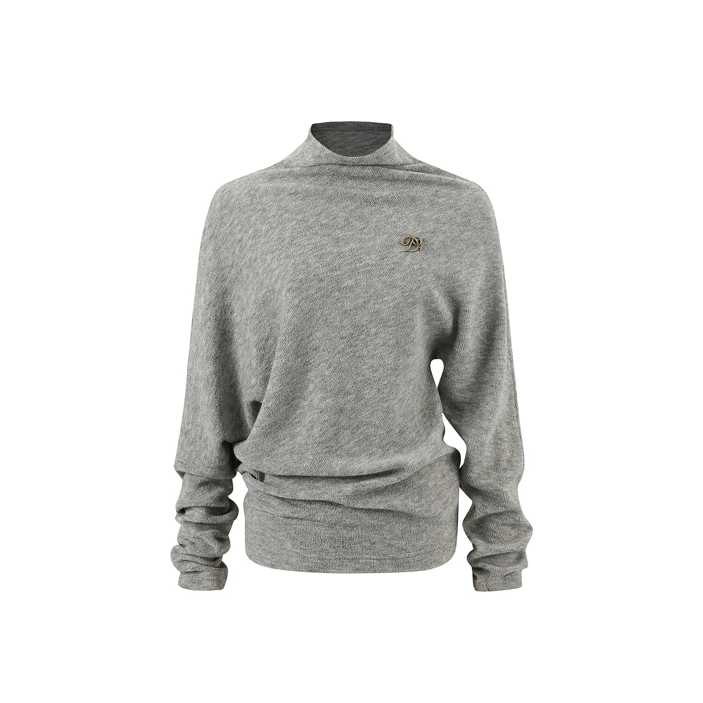 Bat Sleeve Stacked Collar Sweater