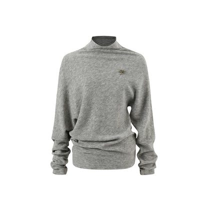 Bat Sleeve Stacked Collar Sweater