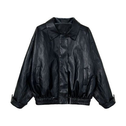 Caramel Wax PU Leather Jacket