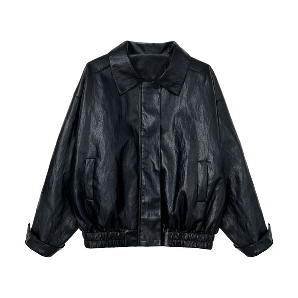 Caramel Wax PU Leather Jacket