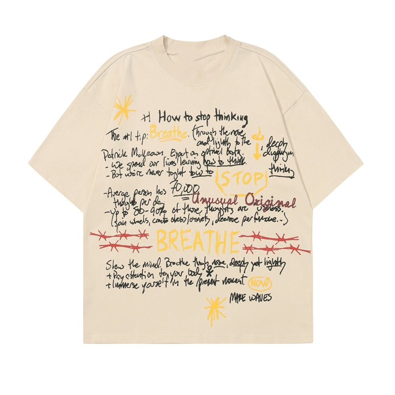 Graffiti Letter Short Sleeve T-Shirt