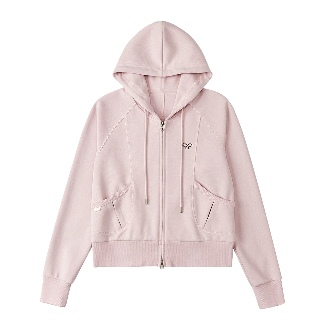 Babes Pink Double Zip Up Sweatshirt