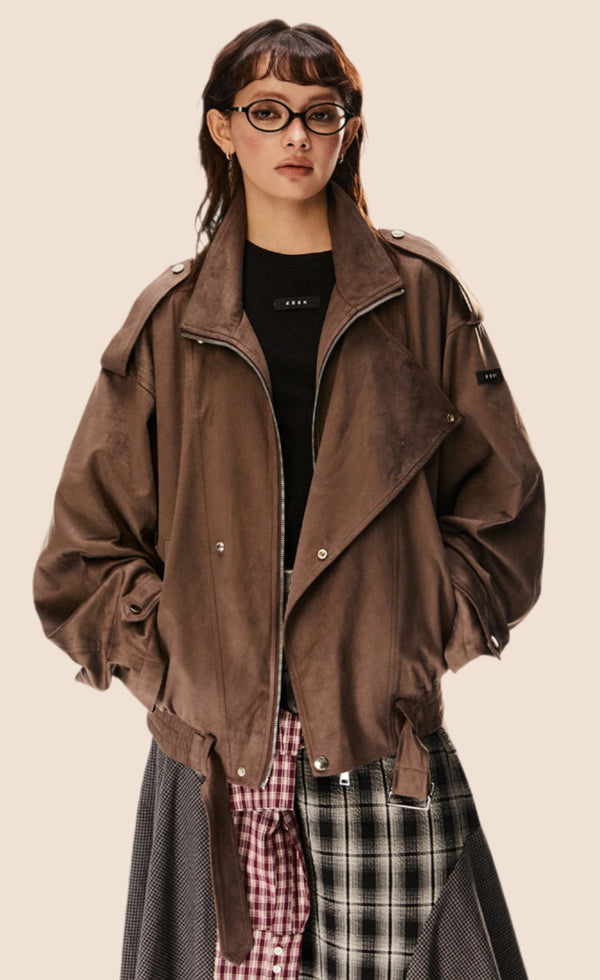 Retro Sheepskin Maillard Loose Jacket