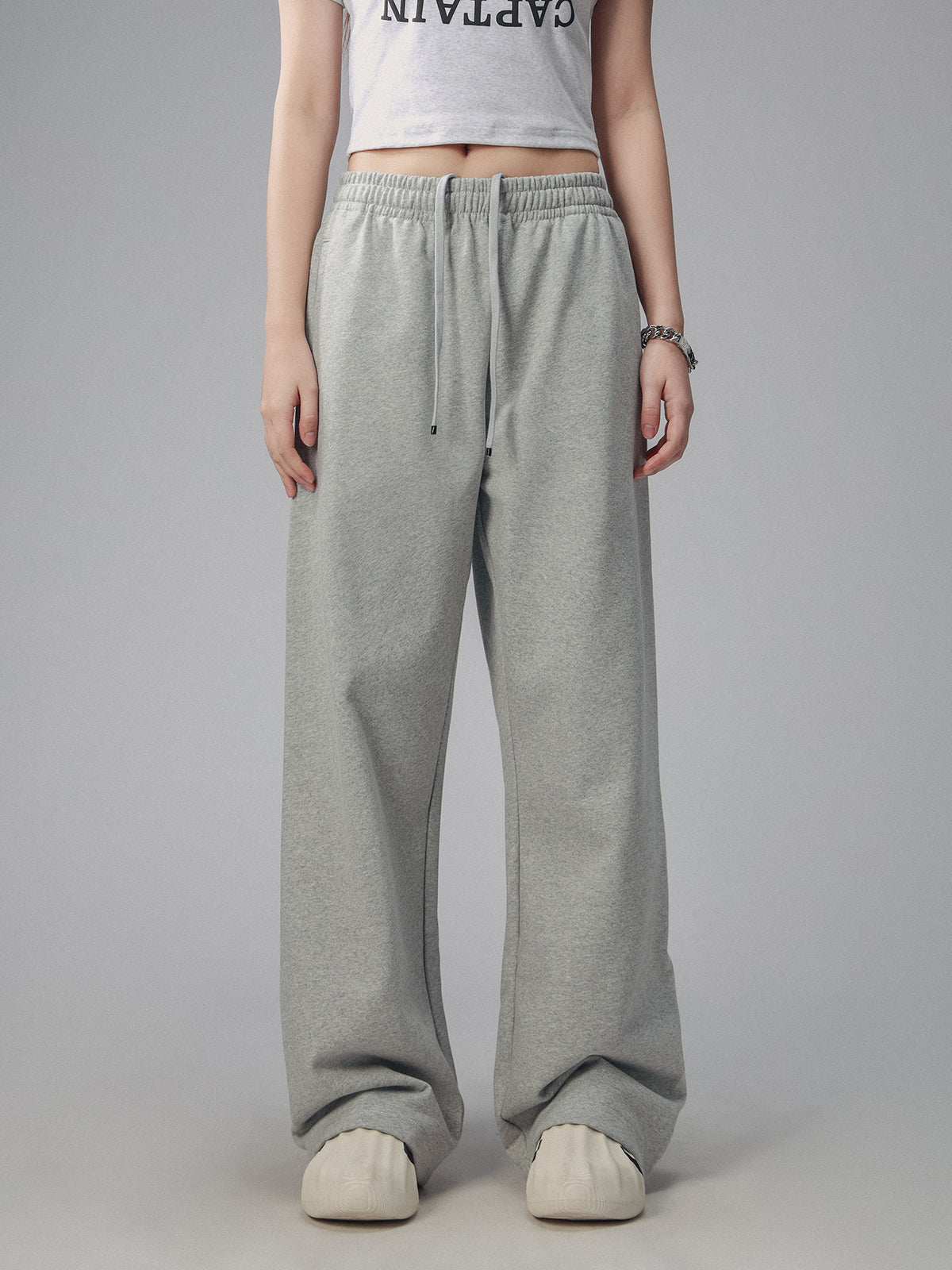 Amerikanische Retro Sweatpants Grau