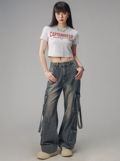 Retro Loose Distressed Jeans