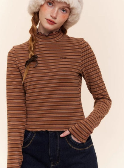 trim long-sleeved T-shirt