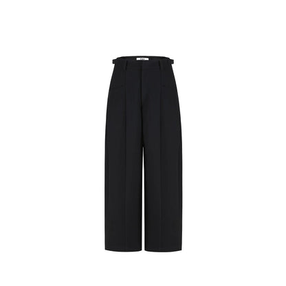 High-End Pleated Black Pants