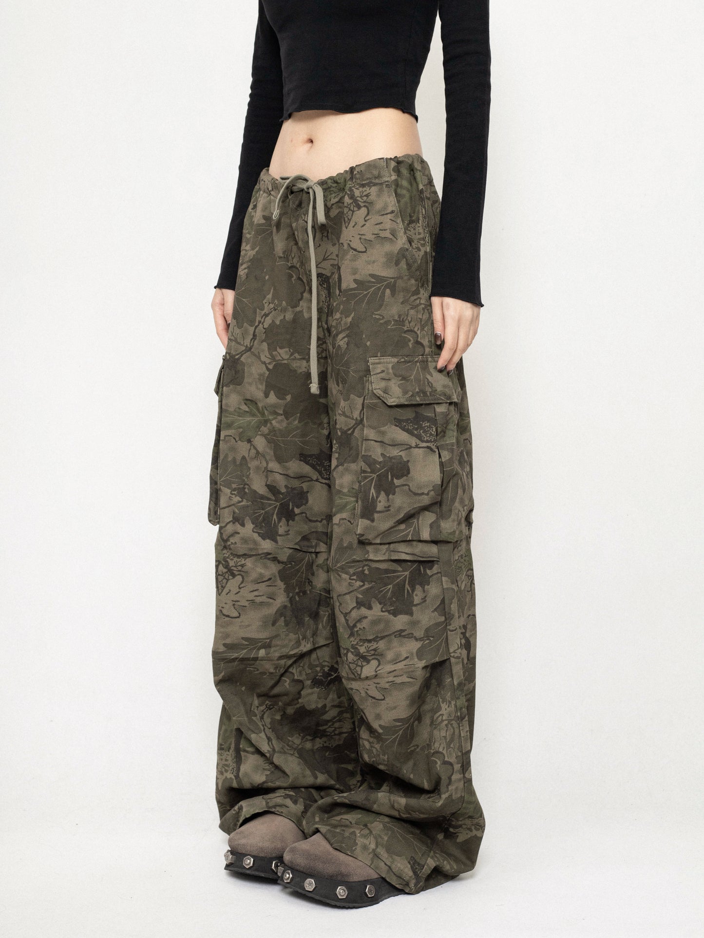 Retro Camouflage Cargo Pants