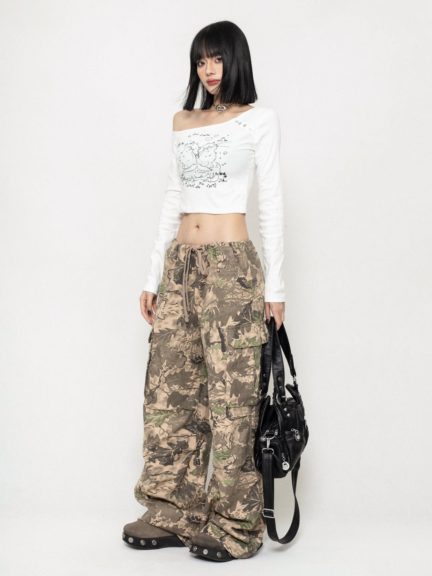 Retro Camouflage Cargo Pants