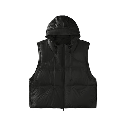 Puffy Sleeveless Hooded Vest 