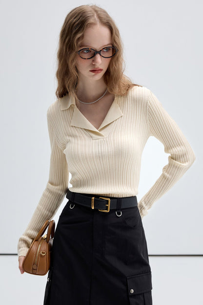 Long Sleeve Polo Neck Knitwear