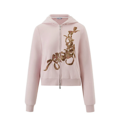 Rose Zipper Short Coat