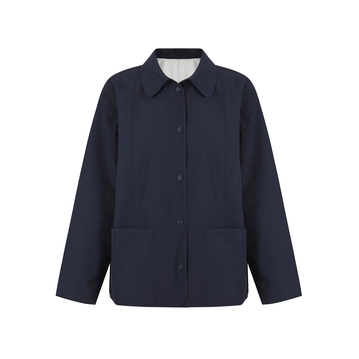 Casual Stripe Doubleside Trench Coat