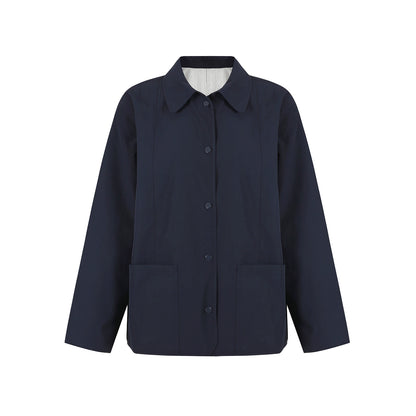 Casual Stripe Doubleside Trench Coat