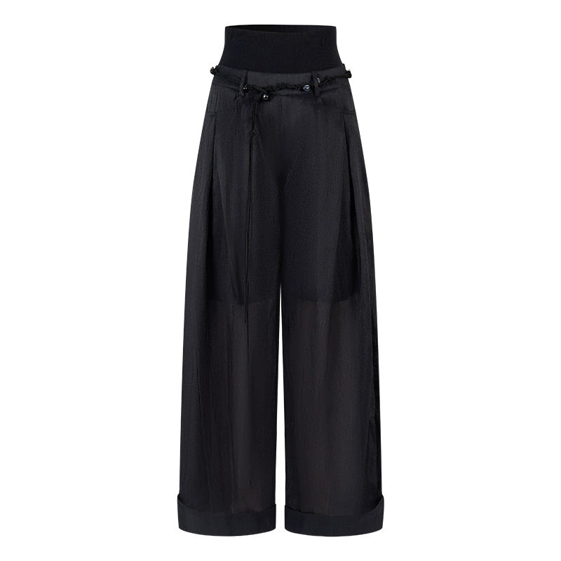 Handmade Beaded Wide Leg Pants