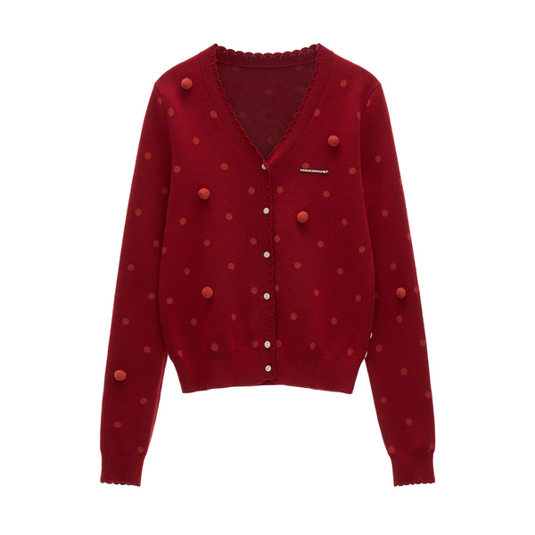 Polka Dot Waist Cardigan