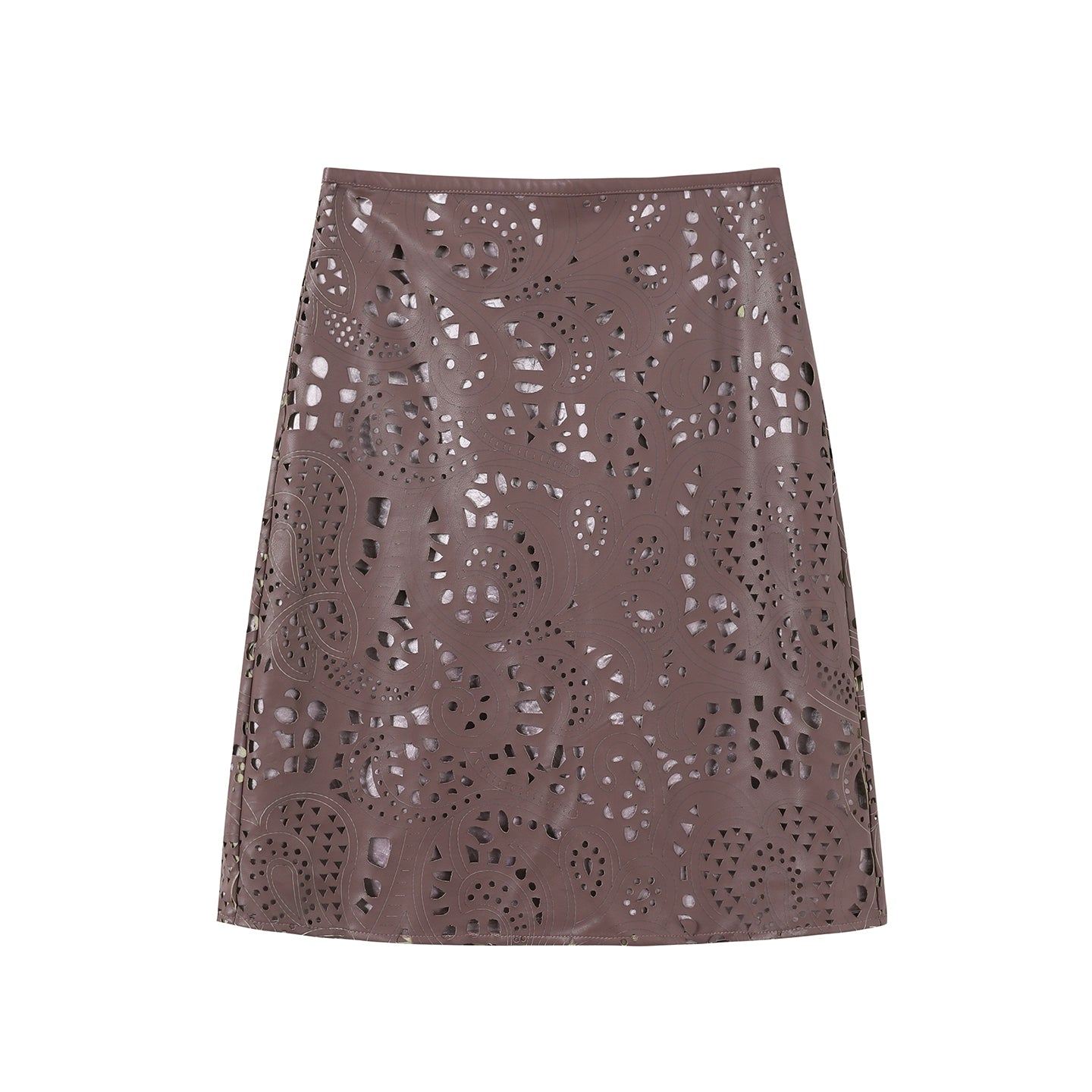 Sassy Vintage Cutout Leather Skirt