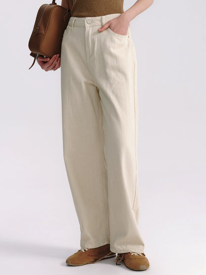 Thin Design White Pants