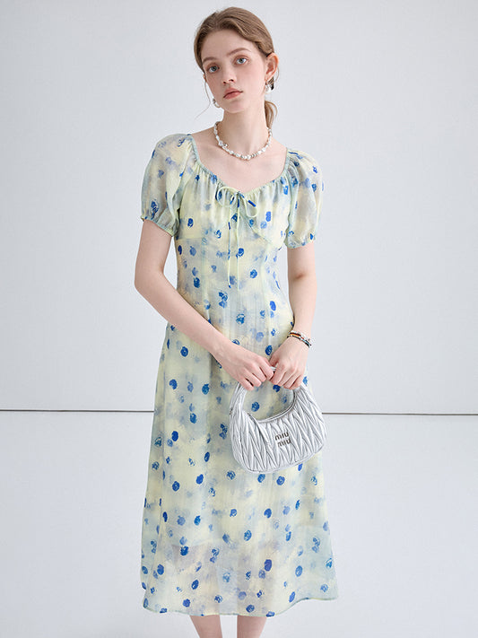 Polka Dot Design Long Dress