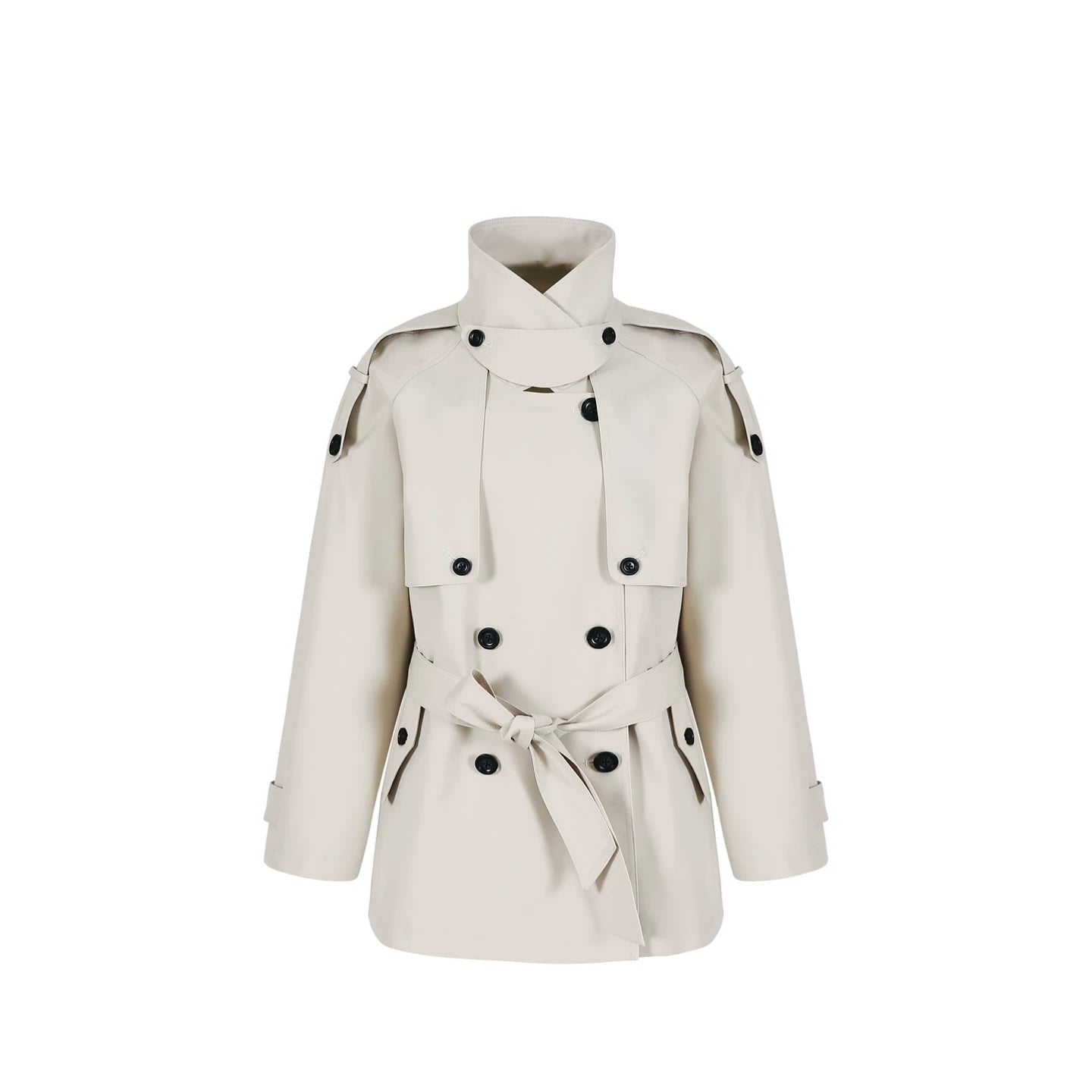 French Classic Double-Breasted Trench Coat