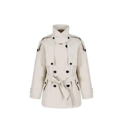 French Classic Double-Breasted Trench Coat