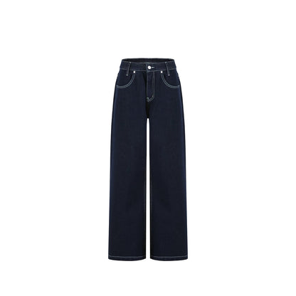 Mid-Waist Straight-Leg Jeans