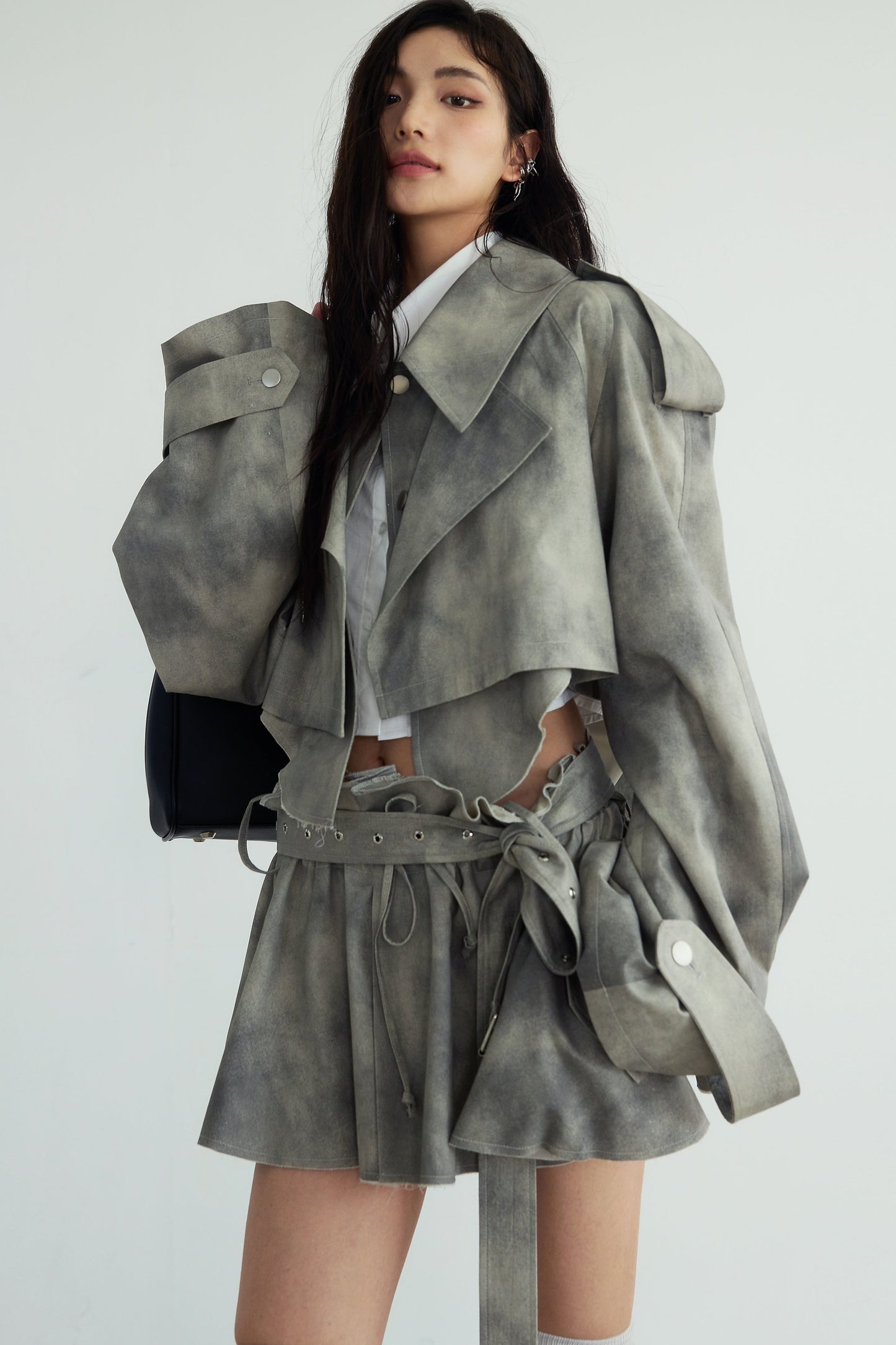 Loose Soil-Dyed Trench Coat