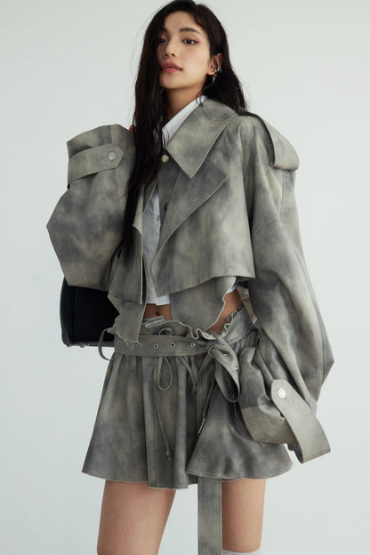 LOOSE SOIL-DYED TRENCH COAT