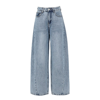 Washed Slimming Straight Leg Jeans