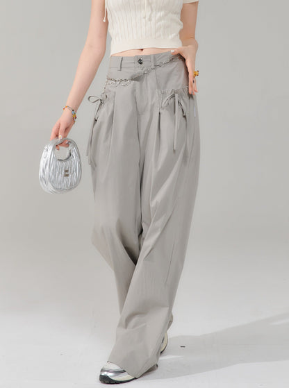 Retro High Waist Gray Pants