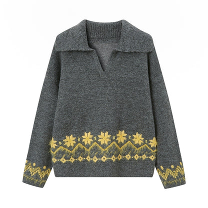 Fair Isle Vintage Embroidered Sweater