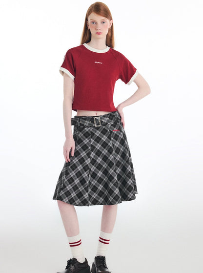 Retro Academy Checked Skirt