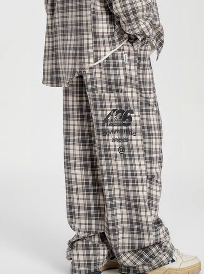 Hip Hop Graffiti Plaid Pants