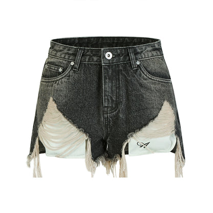 Distressed Denim Shorts Pants