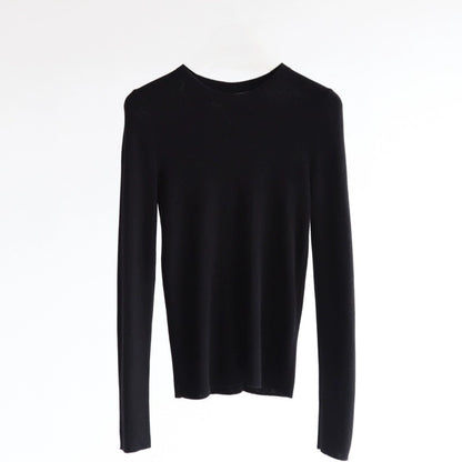 Women's Crew Neck Wool Knit Top