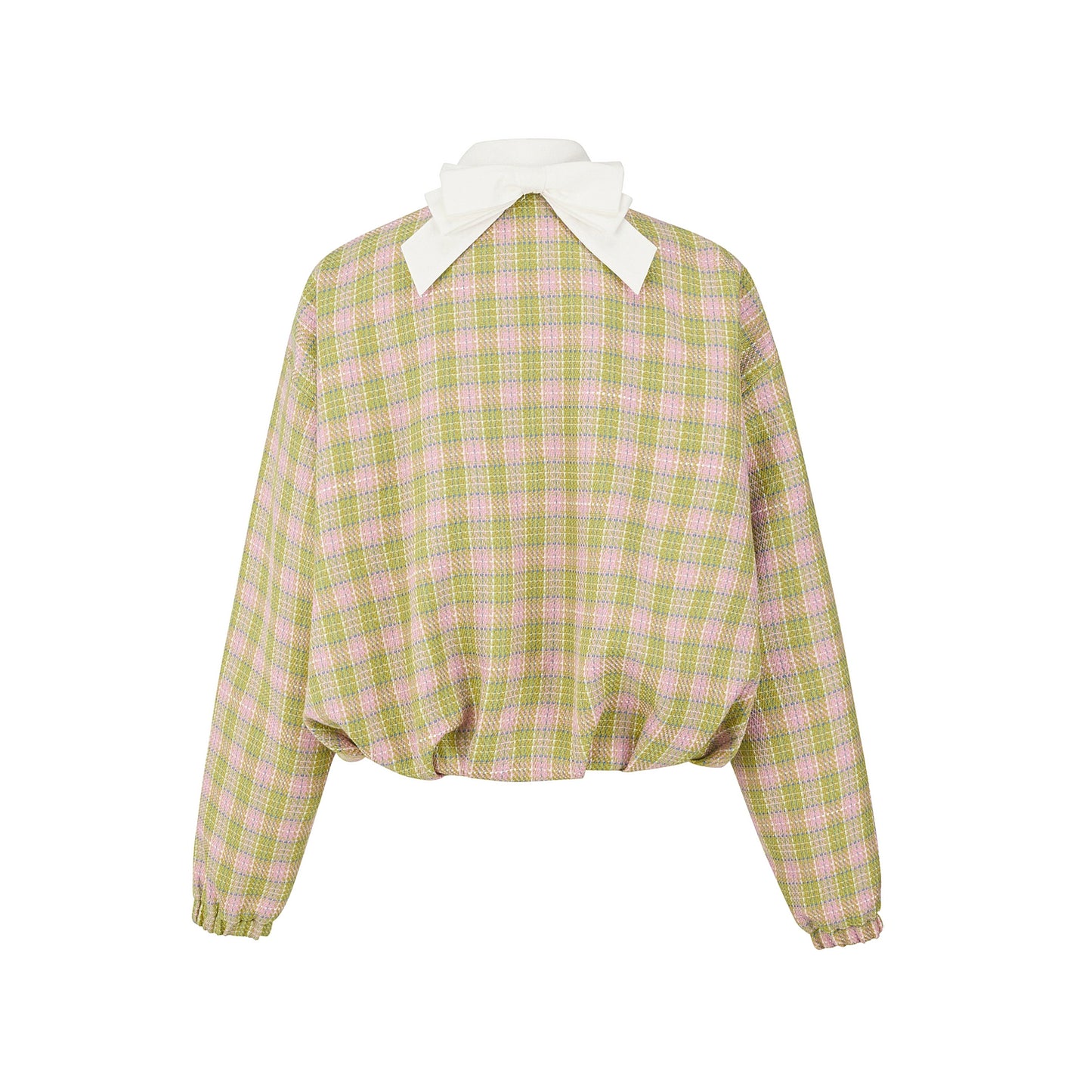 Pink Green Plaid Flower Jacket