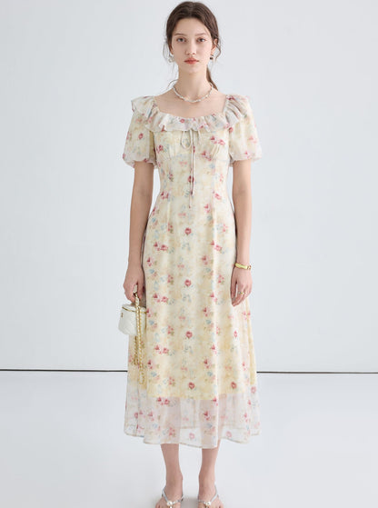 French Lace V-Neck Dress