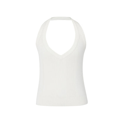 Halterneck Striped Camisole Top