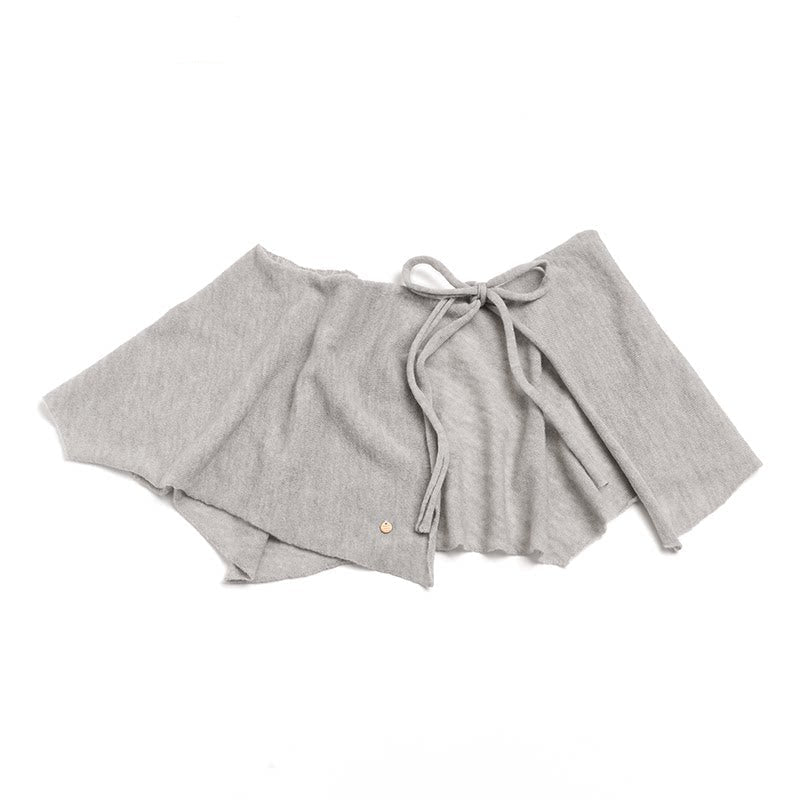 Doll Collar Knitted Cardigan Set-Up