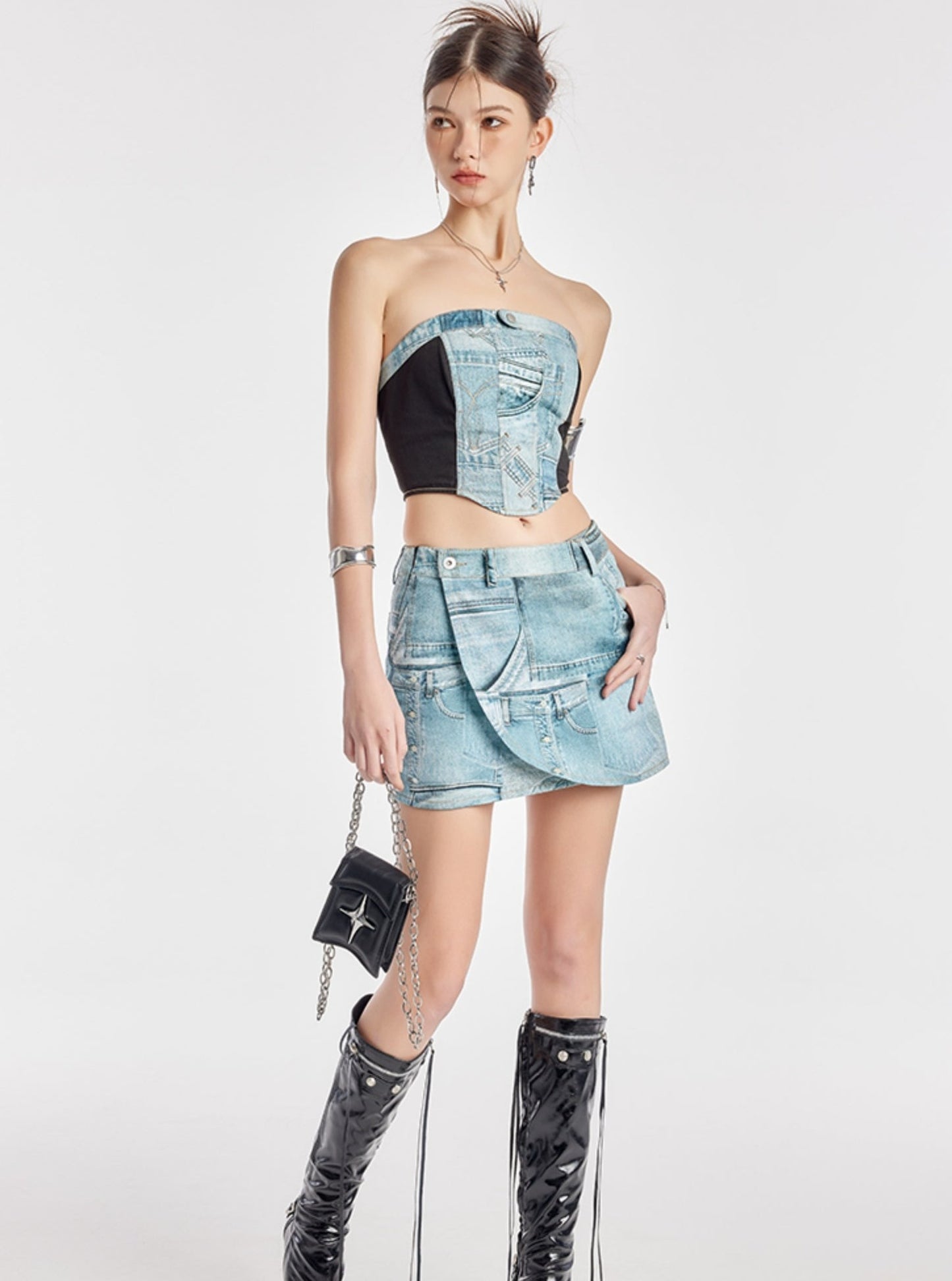 Blue Denim Babes Skirt