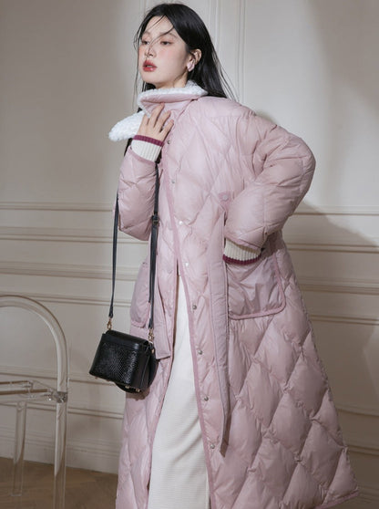 Milk Peach Long Down Jacket