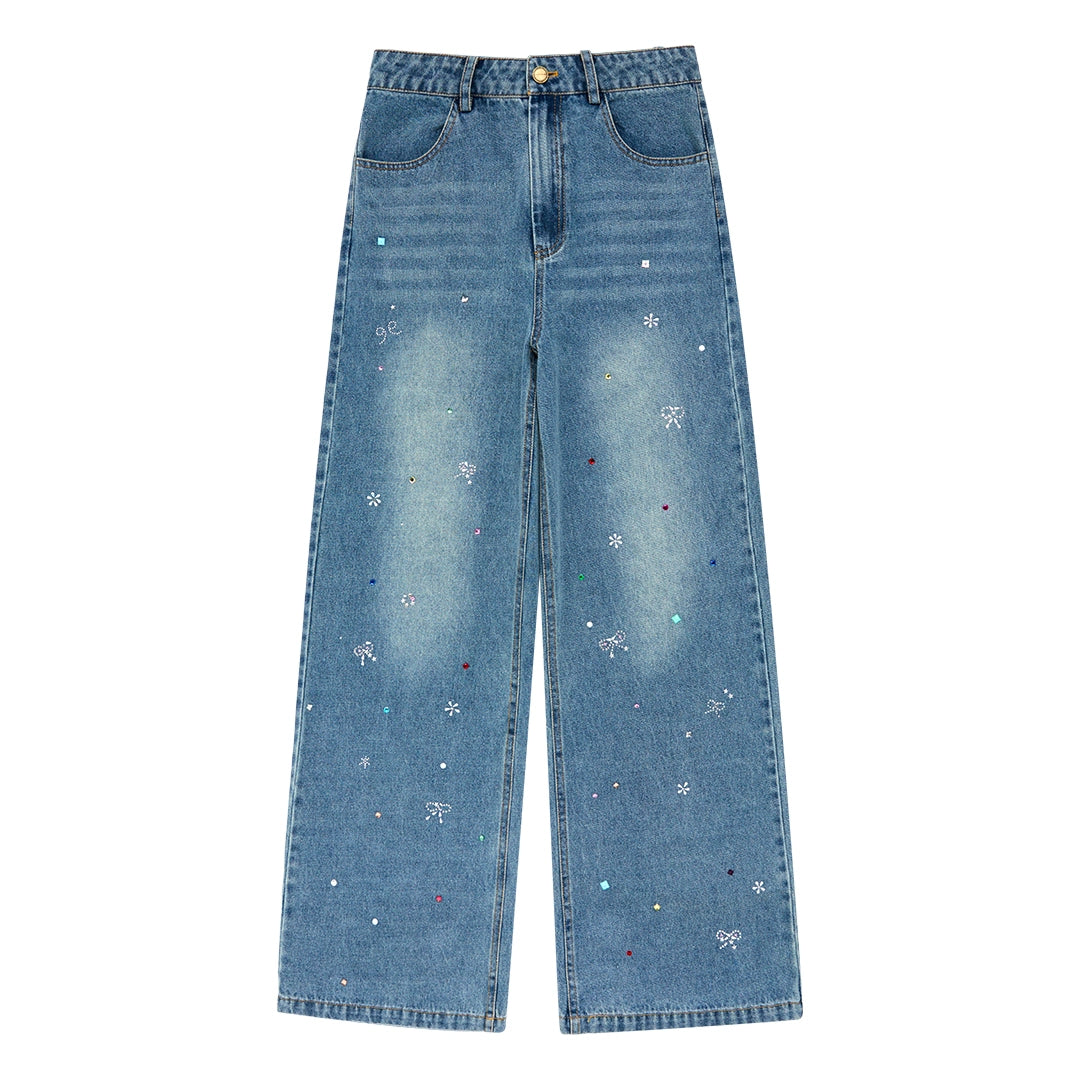 Hot Diamond Jeans mit weitem Bein