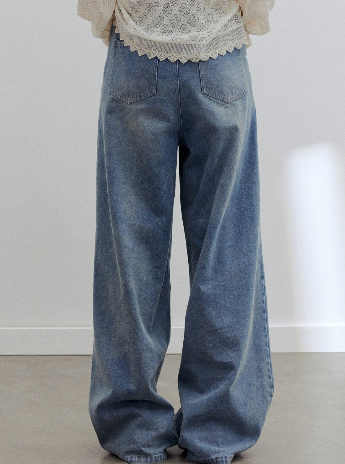 high-rise wide-leg jeans