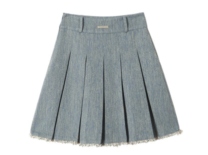 vintage lace pleated skirt